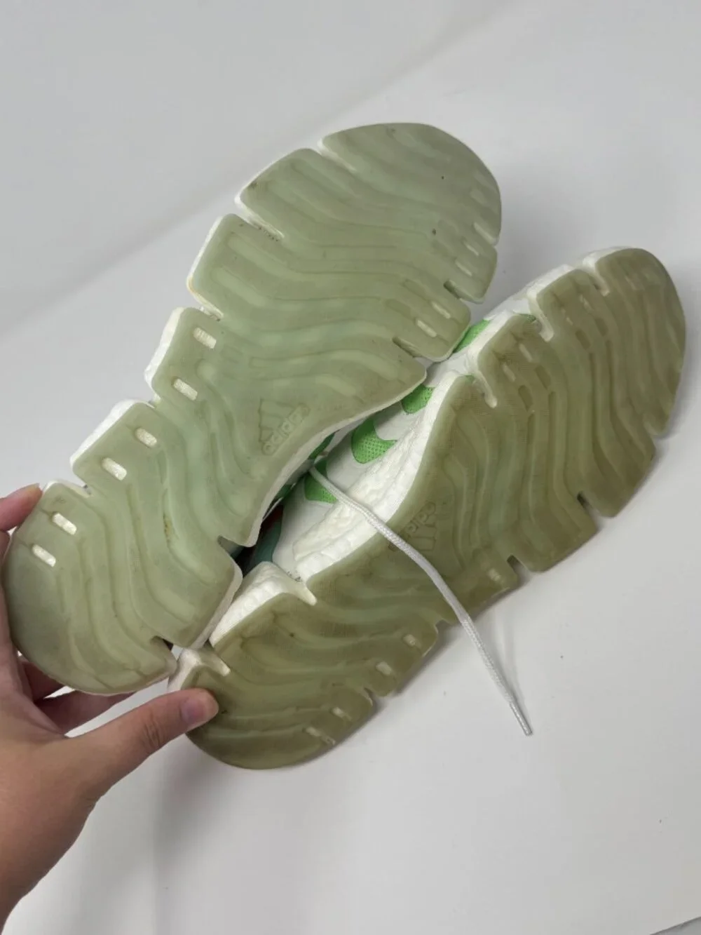 Adidas Climacool FX7843 Running Sneakers White Green Orange Men's Size 10